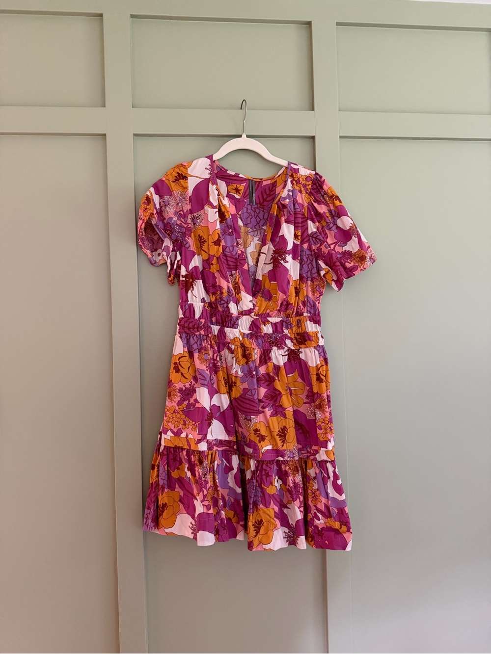 Anthropologie Somerset Dress in Pink & Orange floral